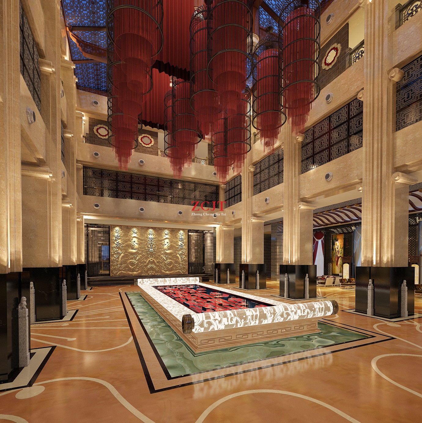 酒店室內(nèi)裝修大廳