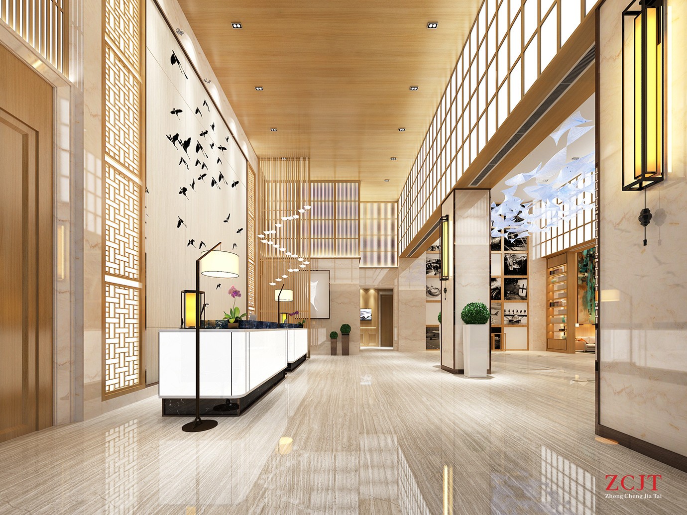 酒店前臺(tái)裝修設(shè)計(jì)