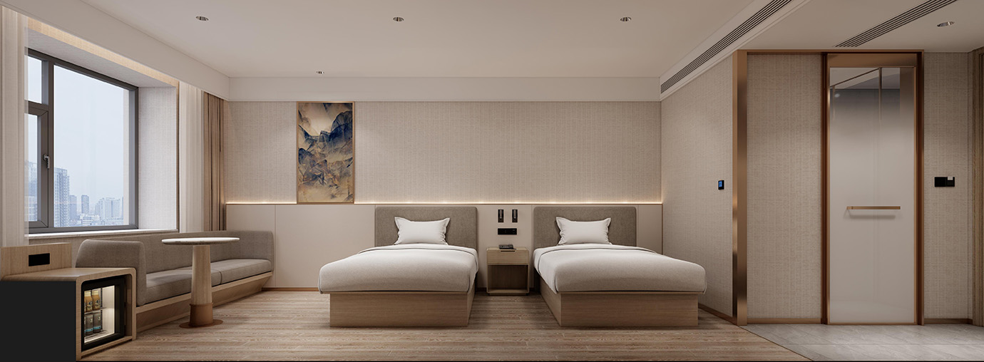 酒店雙人床客房裝修